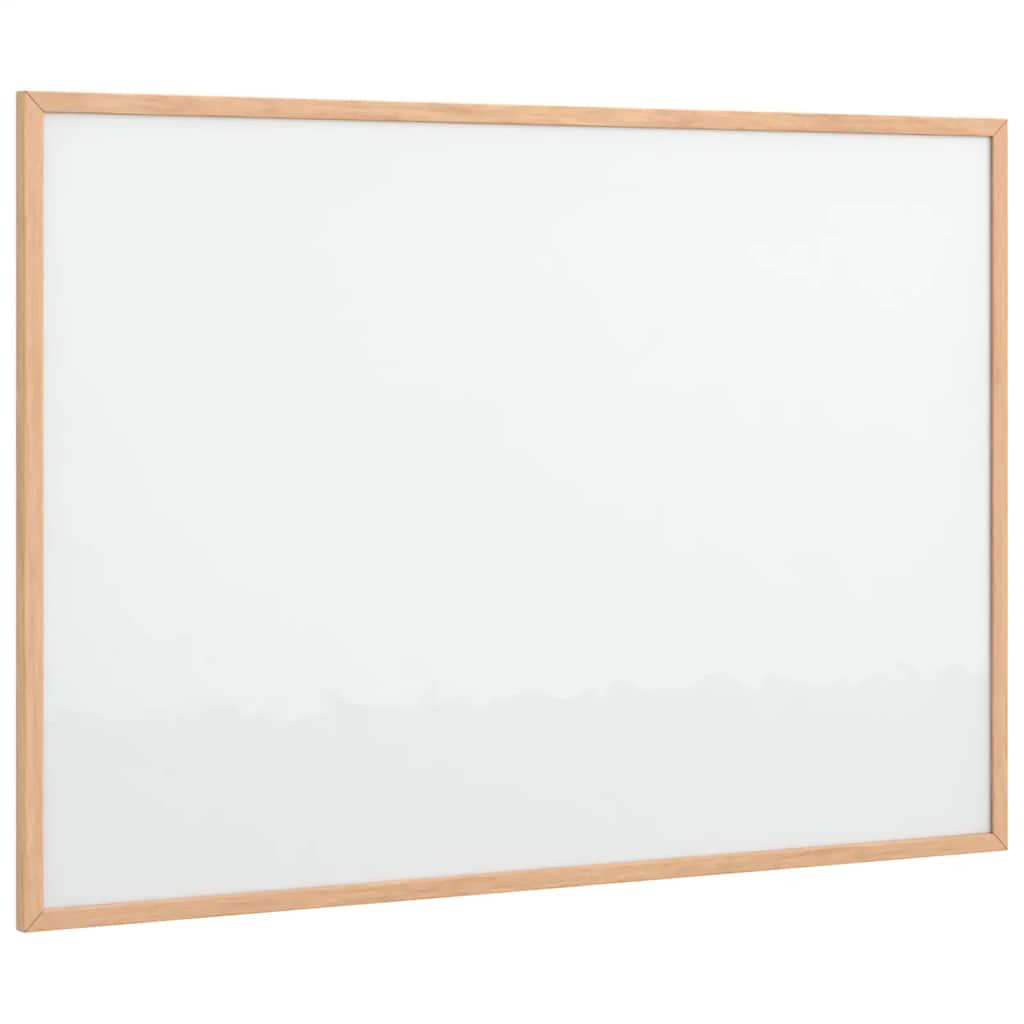 Tableau blanc magnétique avec cadre en pin massif 80 x 55 cm