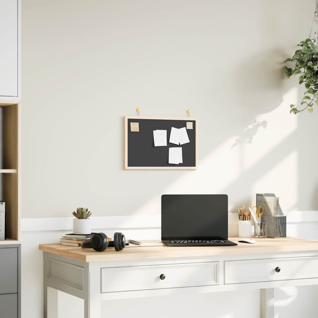 Black Chalkboard with Solid Pine Wood Frame 40x30 cm