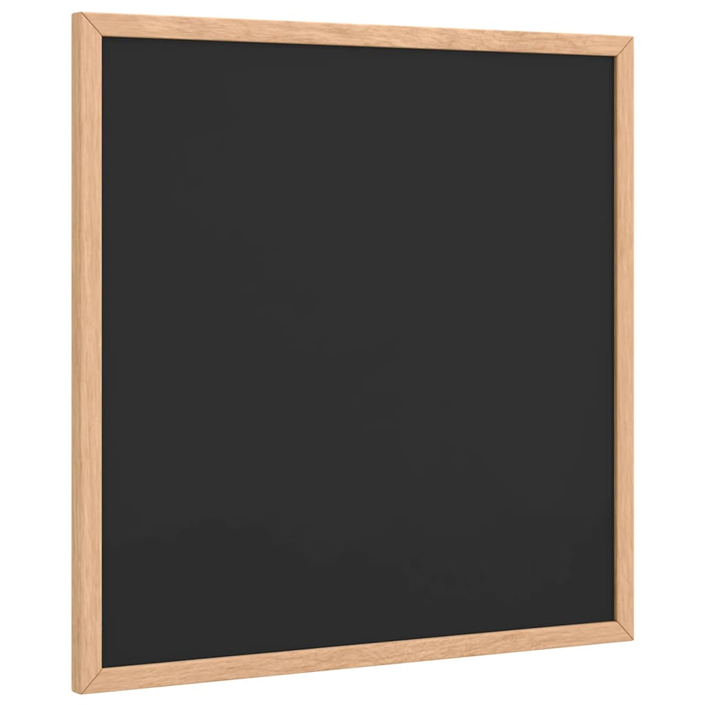 Tableau noir avec cadre en pin massif Noir 40x40 cm