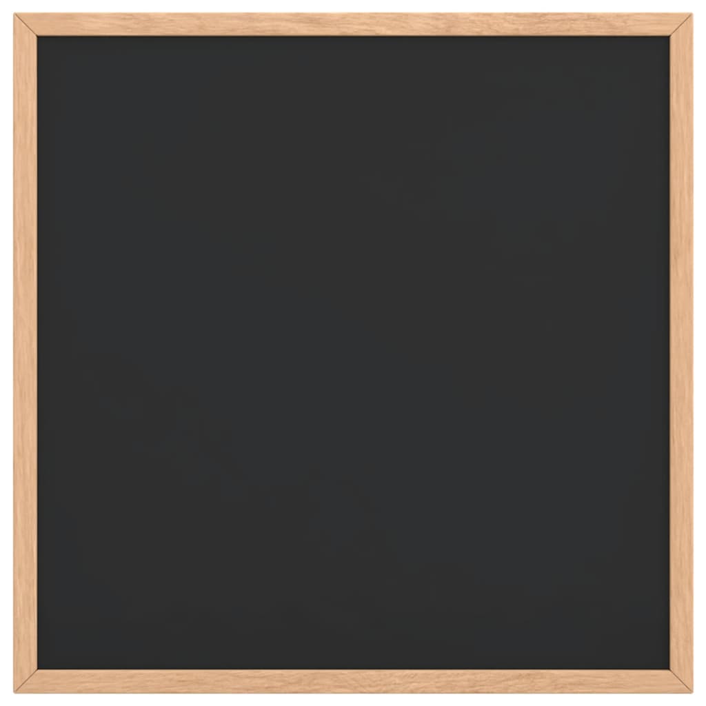 Tableau noir avec cadre en pin massif Noir 40x40 cm