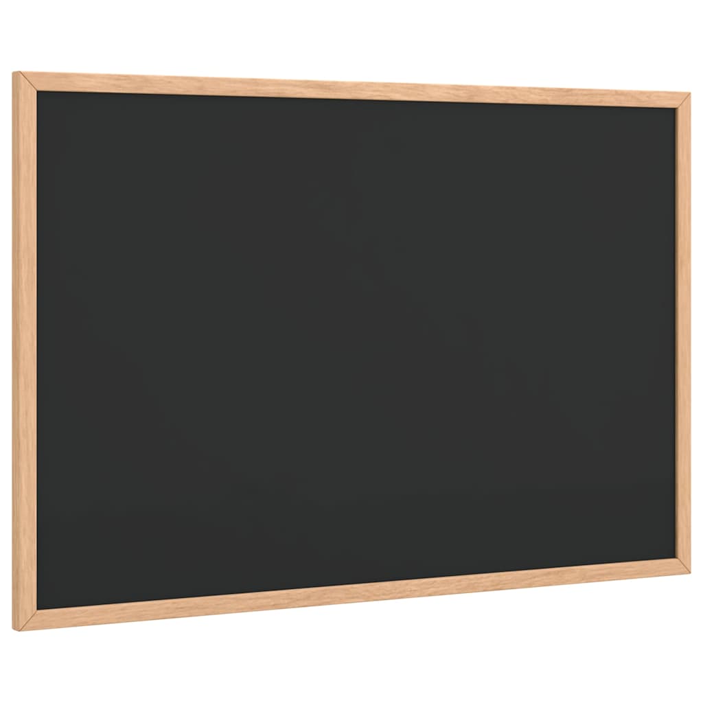 Tableau noir avec cadre en pin massif Noir 60 x 40 cm