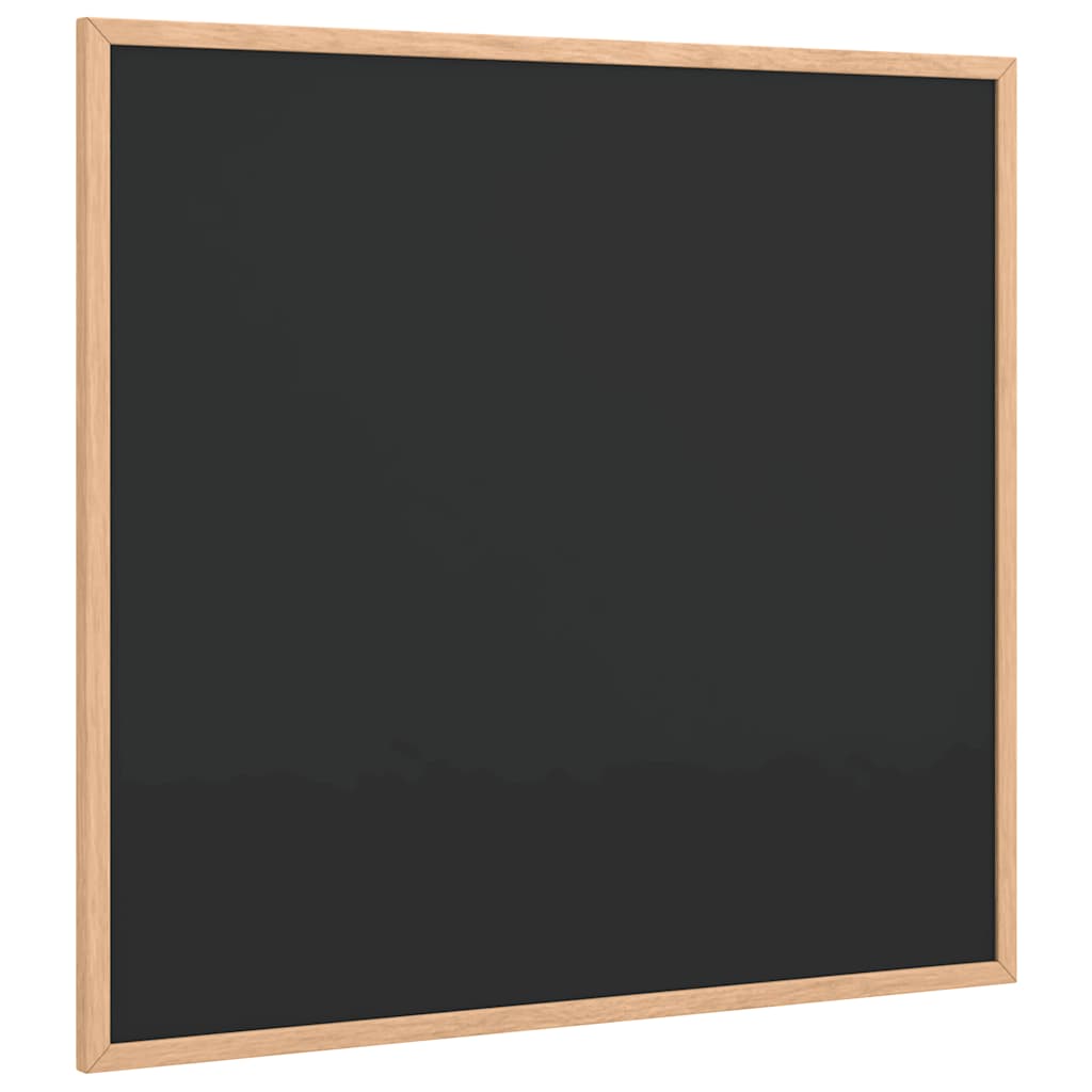 Tableau noir avec cadre en pin massif Noir 60 x 55 cm