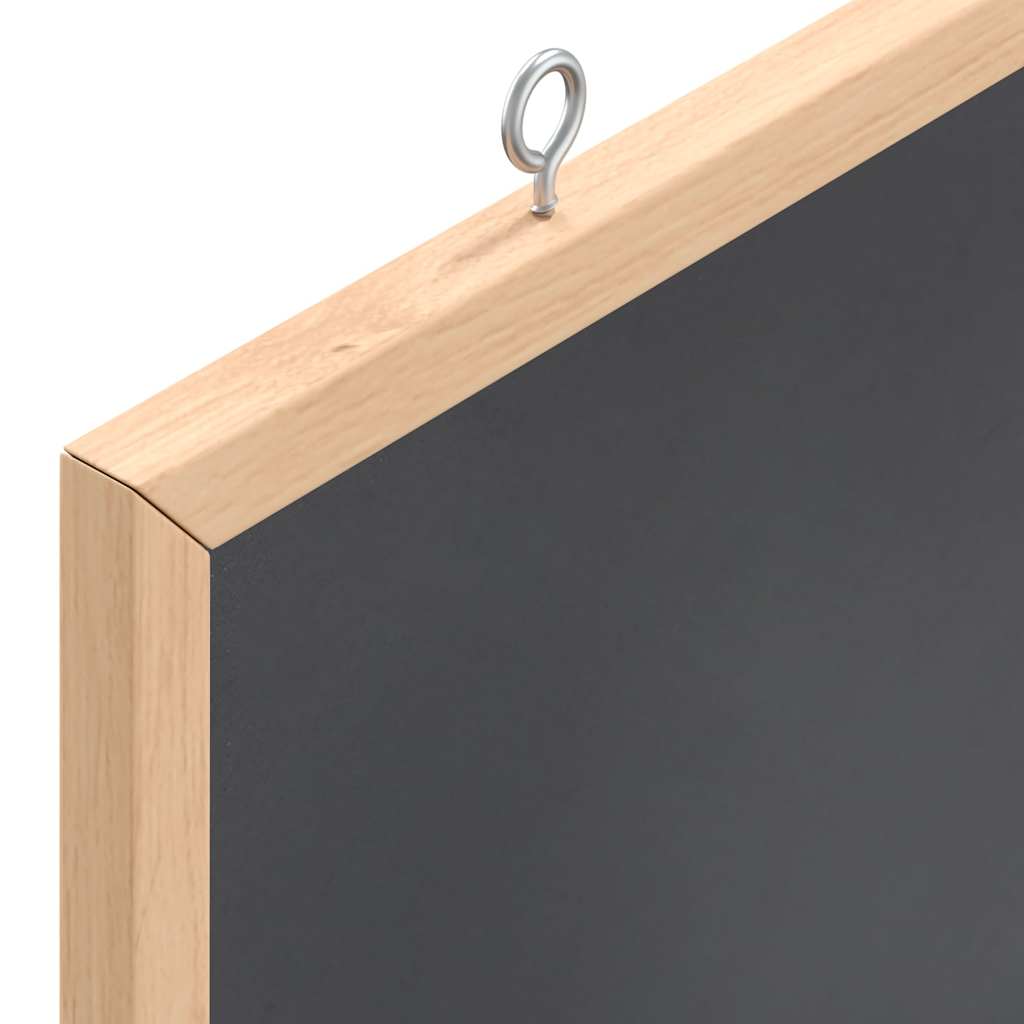 Tableau noir avec cadre en pin massif Noir 60 x 55 cm