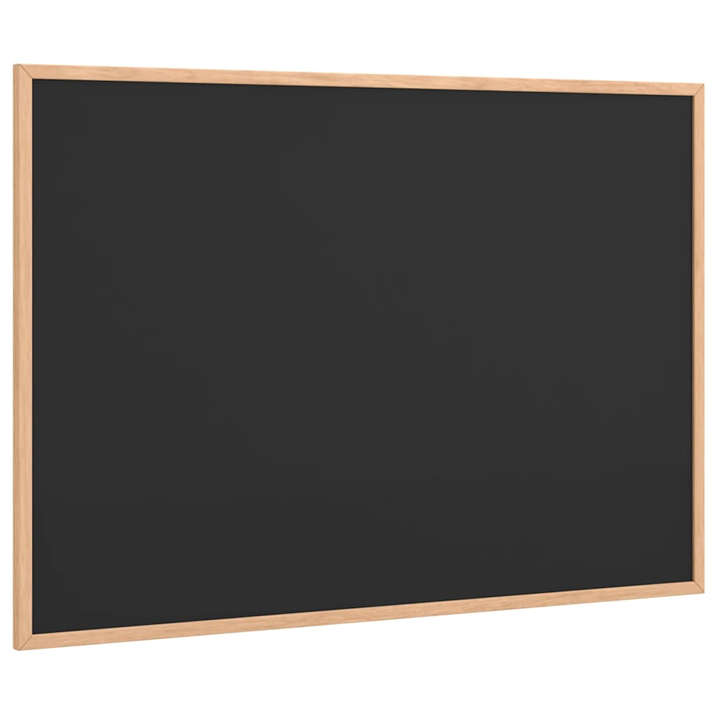 Tableau noir avec cadre en pin massif Noir 80 x 55 cm