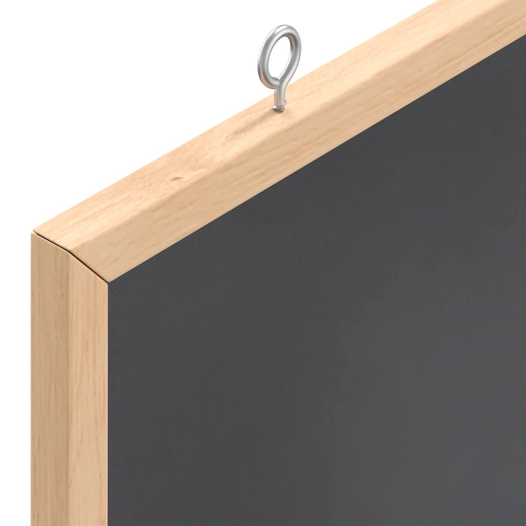 Tableau noir avec cadre en pin massif Noir 100 x 55 cm