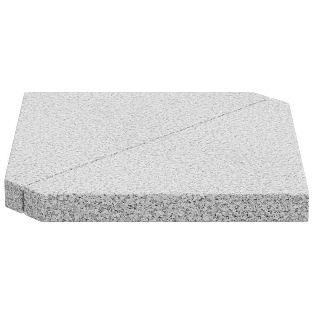 Schirmgewichtsscheiben 2 Stk. Grau Granit Dreieckig 14 kg