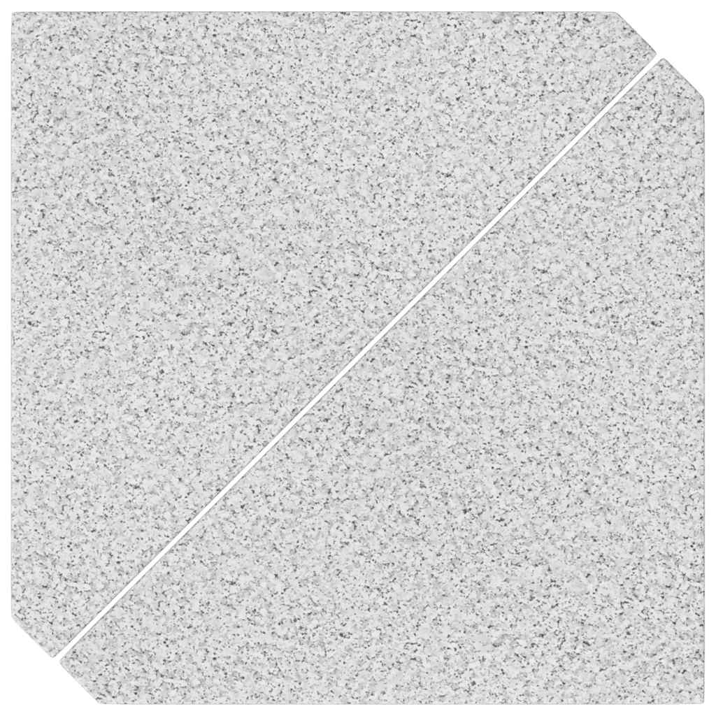 Schirmgewichtsscheiben 2 Stk. Grau Granit Dreieckig 14 kg