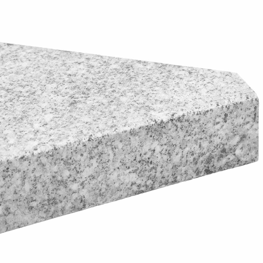Schirmgewichtsscheiben 2 Stk. Grau Granit Dreieckig 14 kg