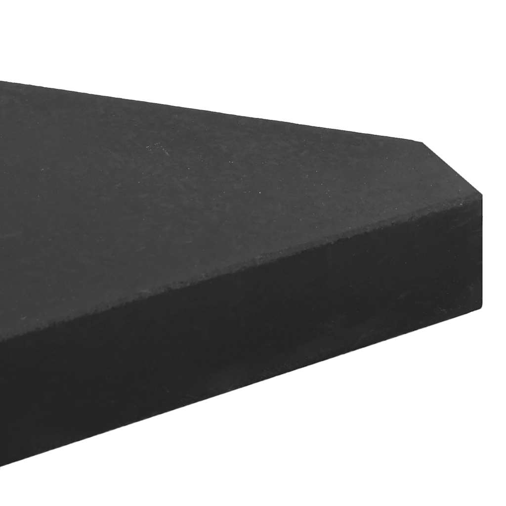 Schirm-Gewichtsplatten 2 Stk. Schwarz Granit Dreieckig 14 kg