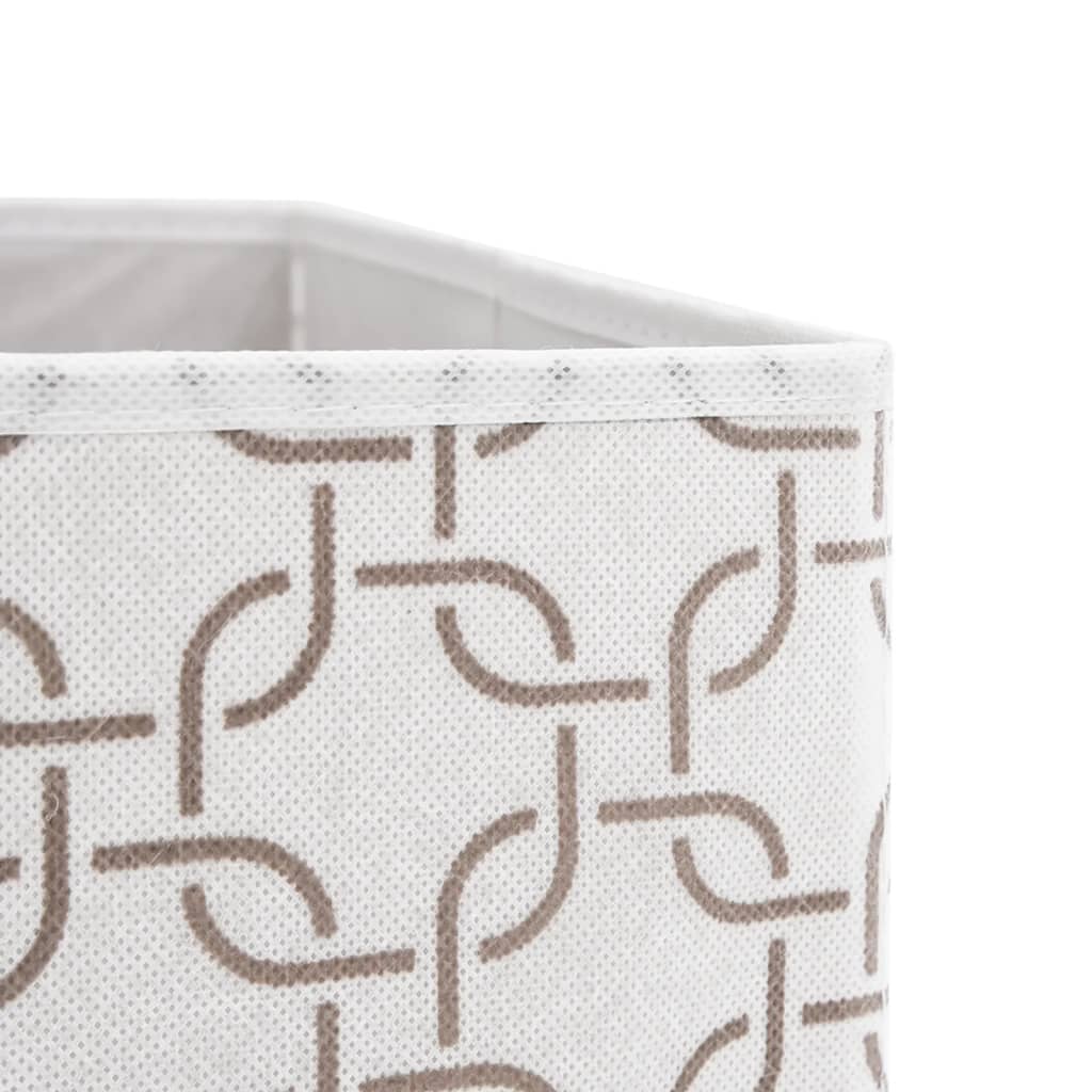 Boîtes de rangement pliables 4 pcs crème 32x32x32 cm intissé