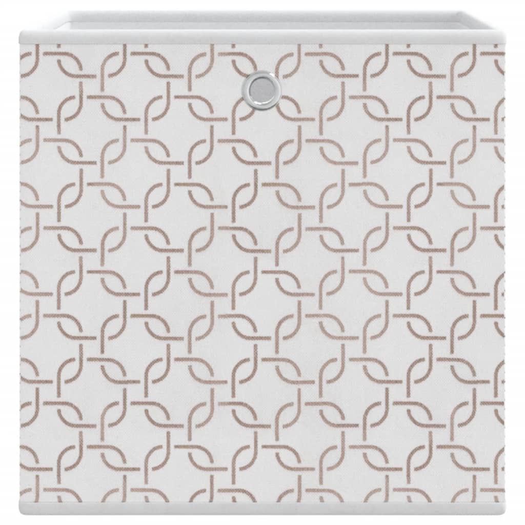 Boîtes de rangement pliables 4 pcs crème 32x32x32 cm intissé