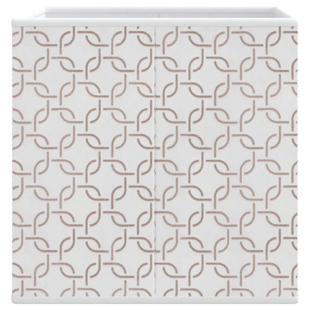 Boîtes de rangement pliables 4 pcs crème 32x32x32 cm intissé