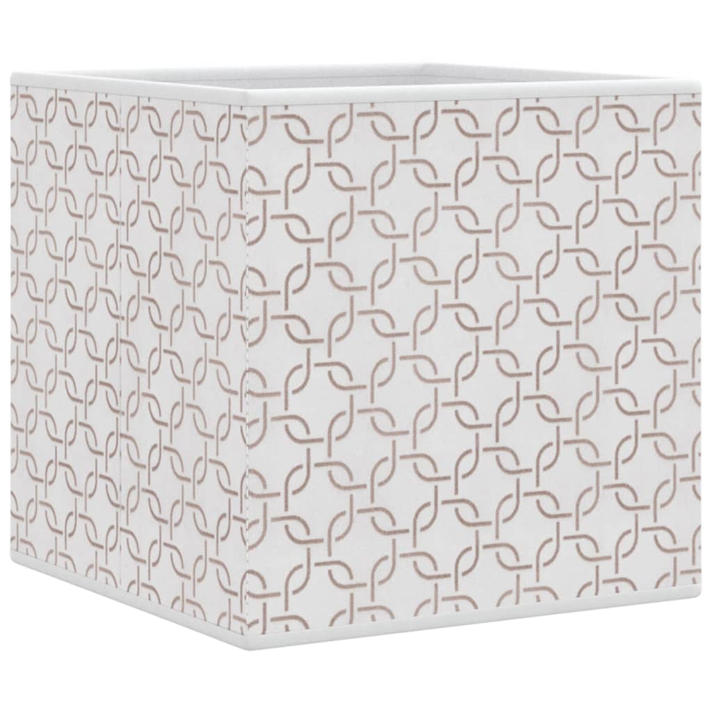 Boîtes de rangement pliables 4 pcs crème 32x32x32 cm intissé
