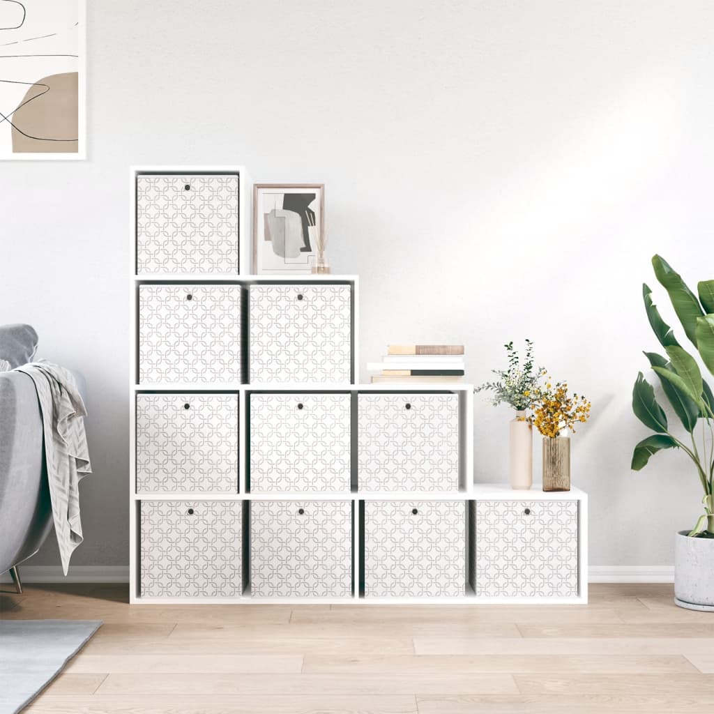 Boîtes pliables 10 pcs Crème 32x32x32 cm Intissé