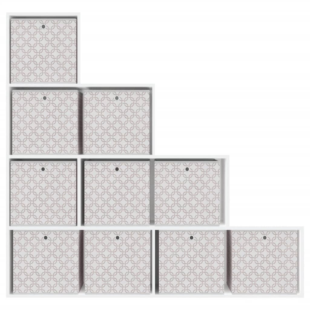Boîtes pliables 10 pcs Crème 32x32x32 cm Intissé