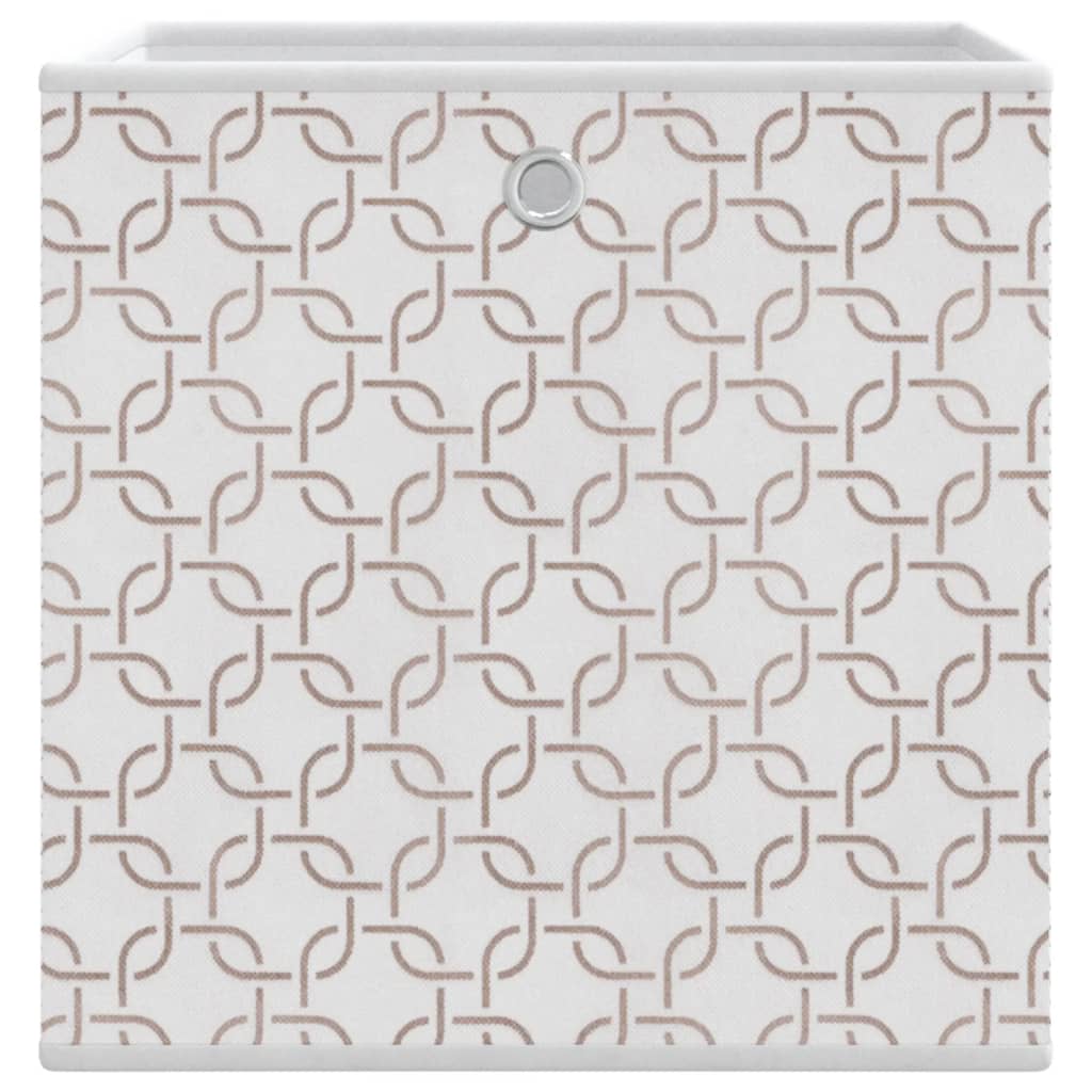 Boîtes pliables 10 pcs Crème 32x32x32 cm Intissé