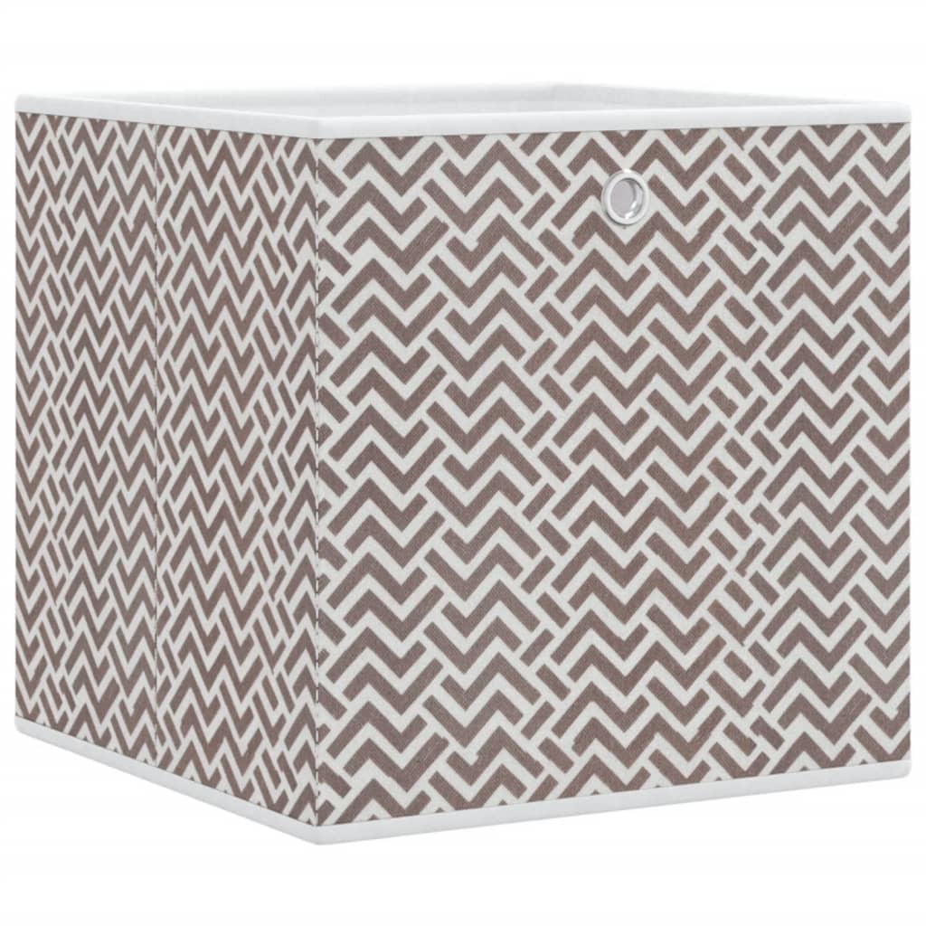 Collapsible Boxes, 4 Pcs, Brown, 32x32x32 cm, Non-woven