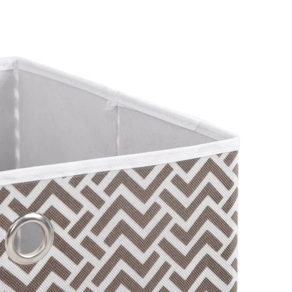 Collapsible Boxes, 4 Pcs, Brown, 32x32x32 cm, Non-woven