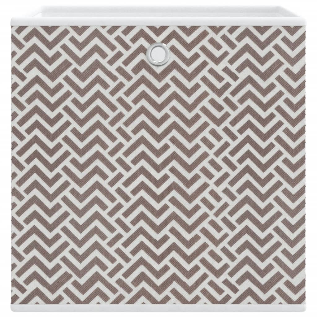 Collapsible Boxes, 4 Pcs, Brown, 32x32x32 cm, Non-woven