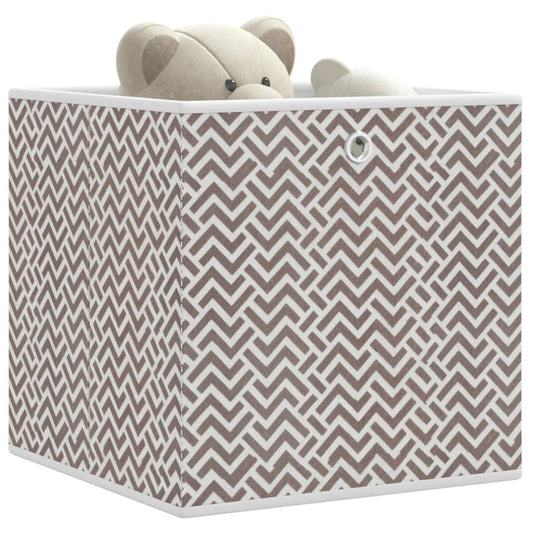 Collapsible Boxes, 4 Pcs, Brown, 32x32x32 cm, Non-woven