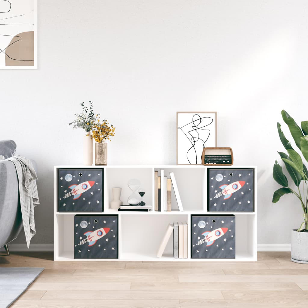 Boîtes pliables 4 pcs Gris 32x32x32 cm Intissé