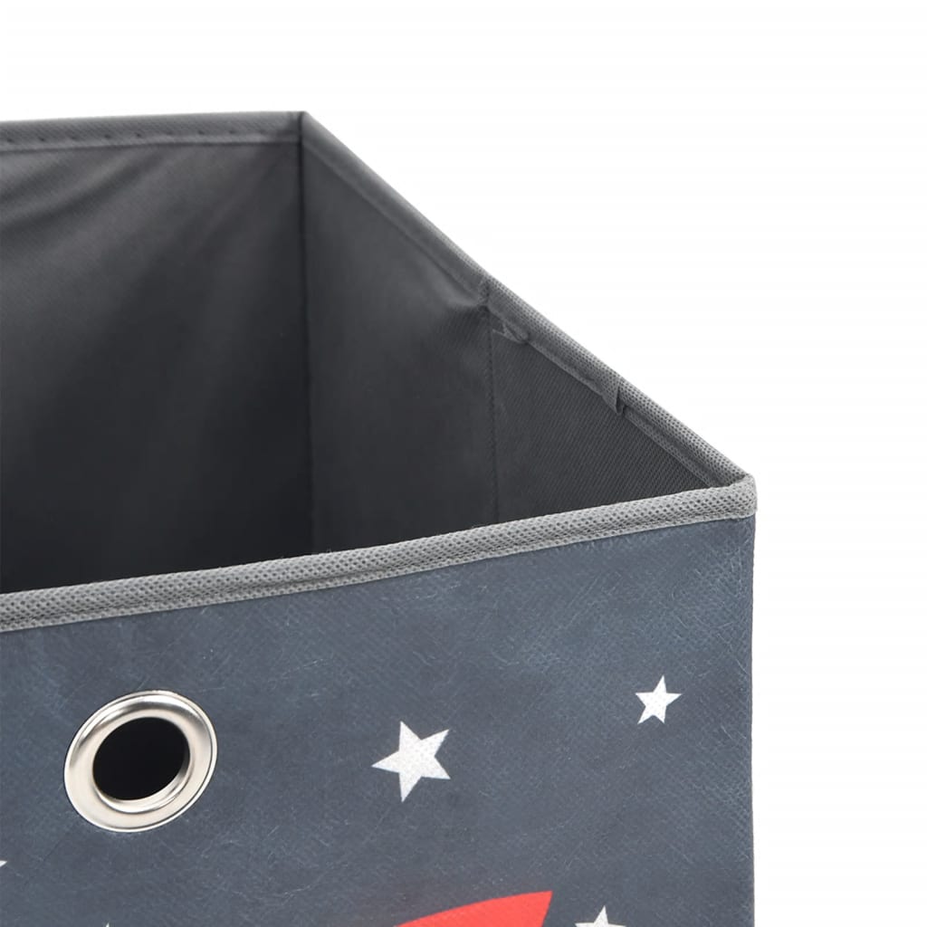 Boîtes pliables 4 pcs Gris 32x32x32 cm Intissé