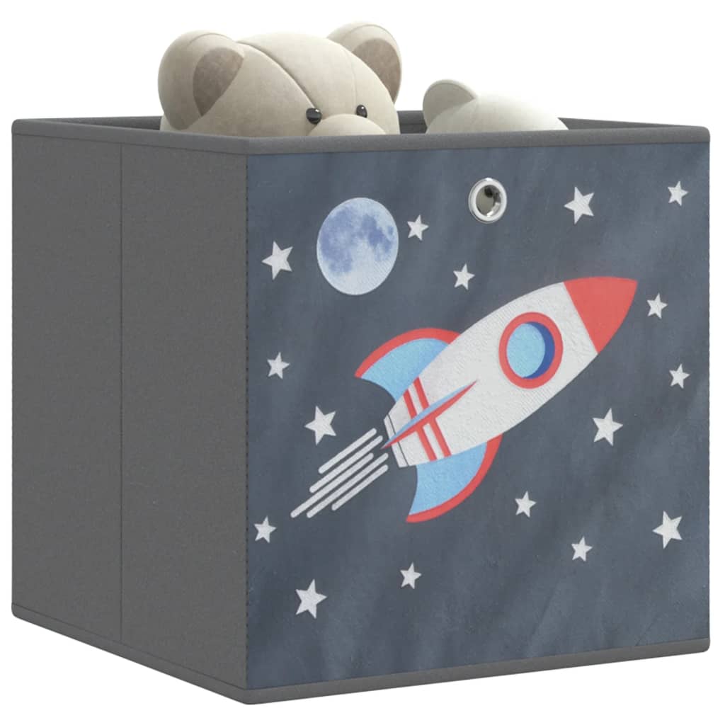 Boîtes pliables 4 pcs Gris 32x32x32 cm Intissé