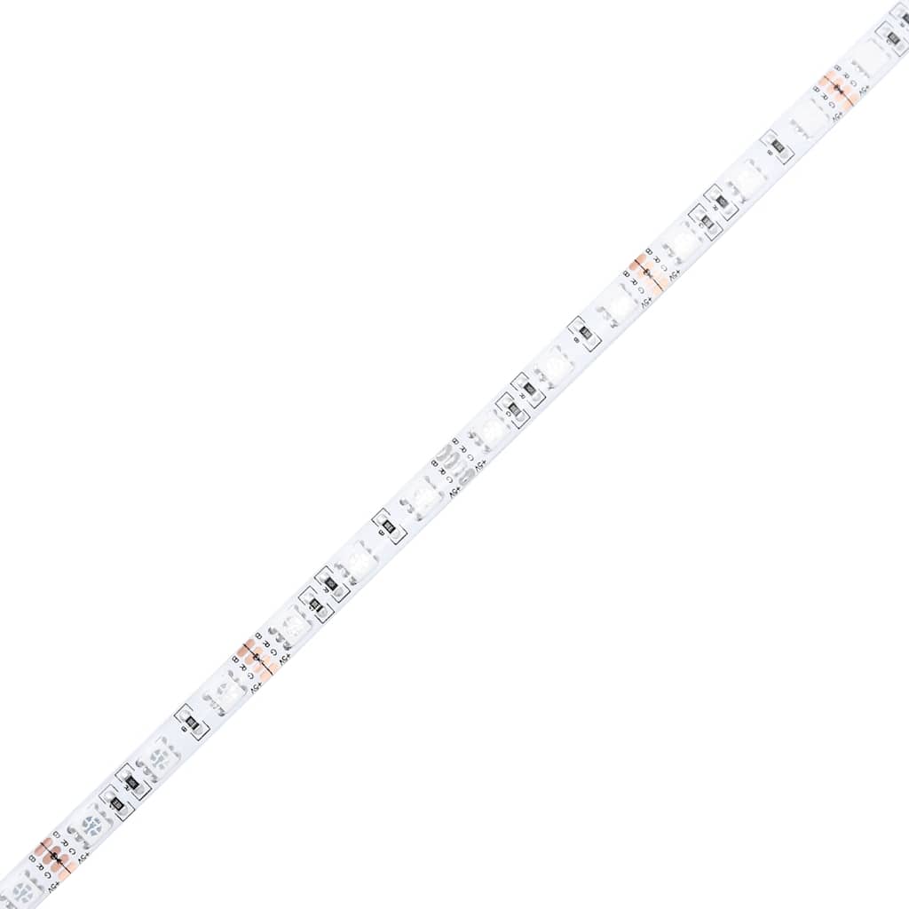 LED-Schreibtisch Weiß 120x55x91 cm Holzwerkstoff