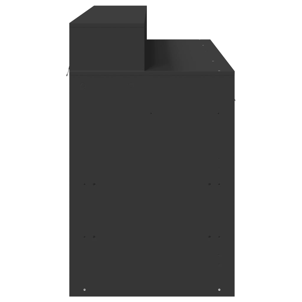 LED Desk Black 120x55x91 cm Engineered Wood