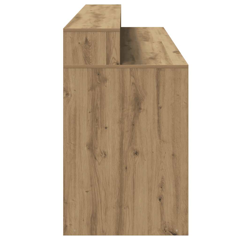 LED Desk Artisan Oak 200x55x91 Engineered Wood