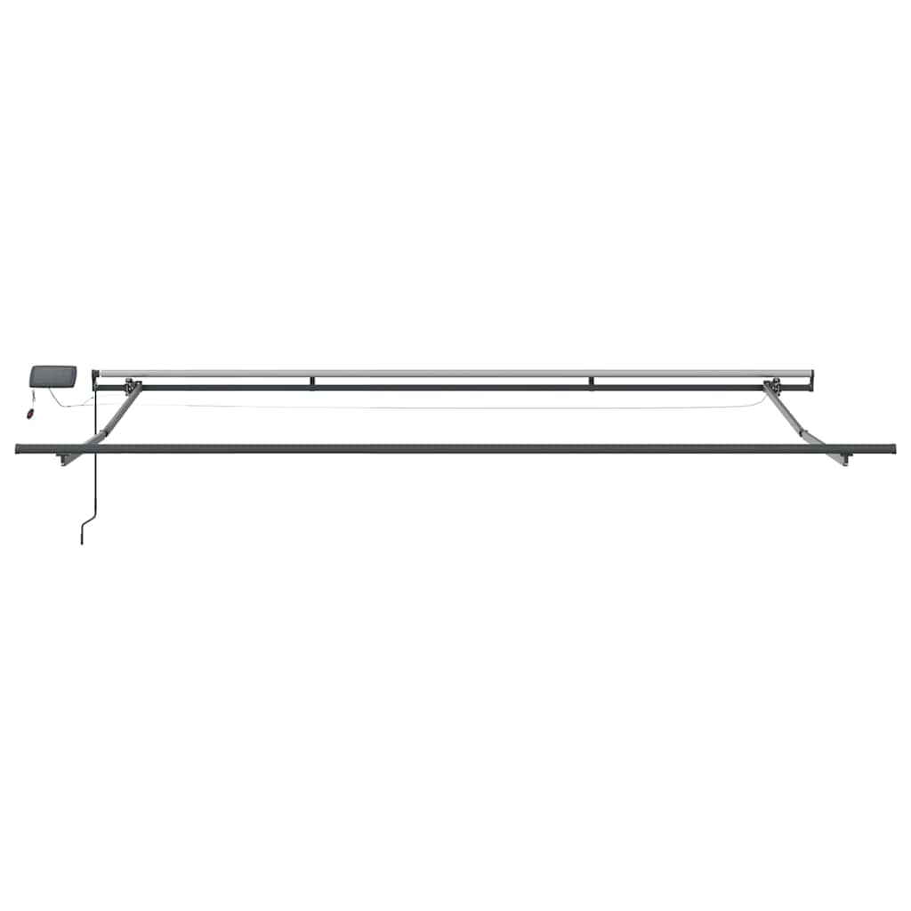 Markise Manuell mit LEDs Braun 500x300 cm