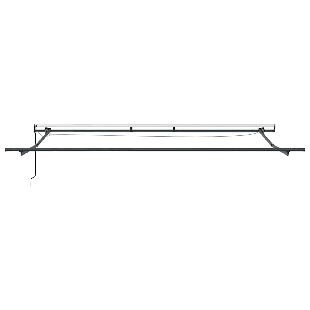 Markise Automatisch mit LEDs Anthrazit & Weiß 500x300 cm