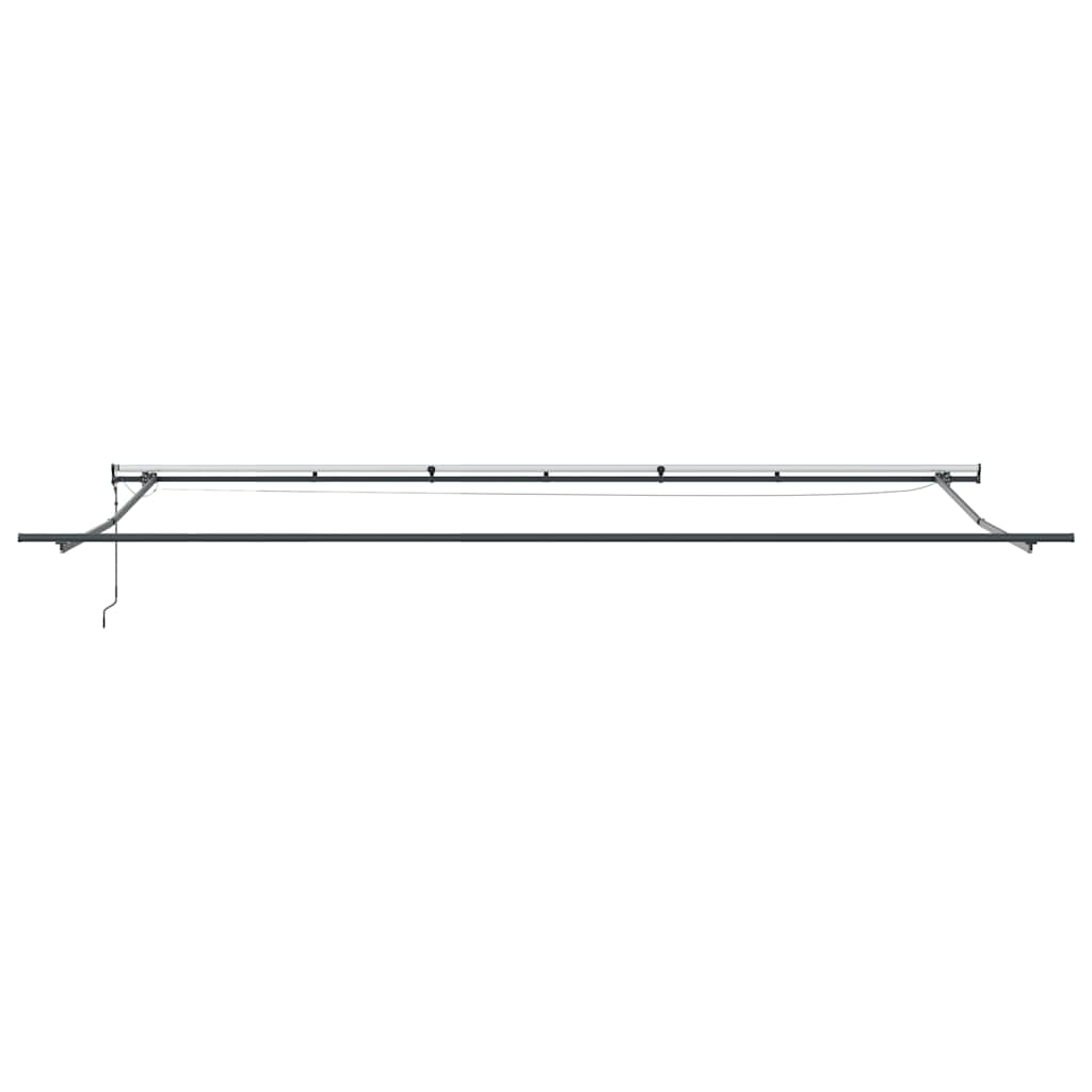 Markise Automatisch mit LEDs Anthrazit & Weiß 600x300 cm
