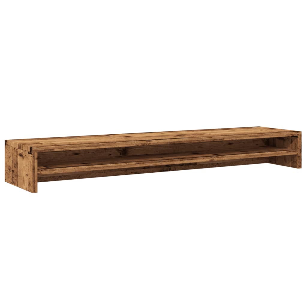 Monitor Stand Reclaimed Wood Look 100x24x13 cm Engineered Wood