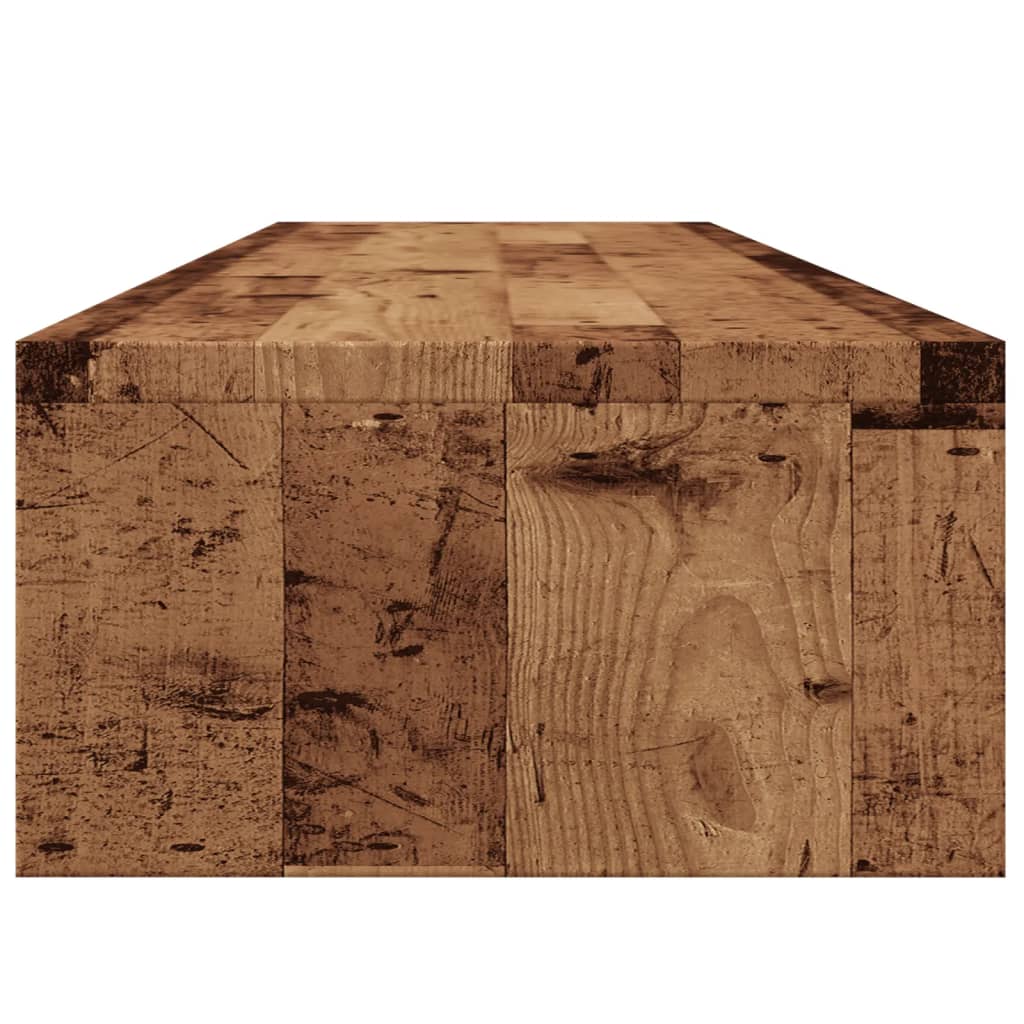 Monitor Stand Reclaimed Wood Look 100x24x13 cm Engineered Wood