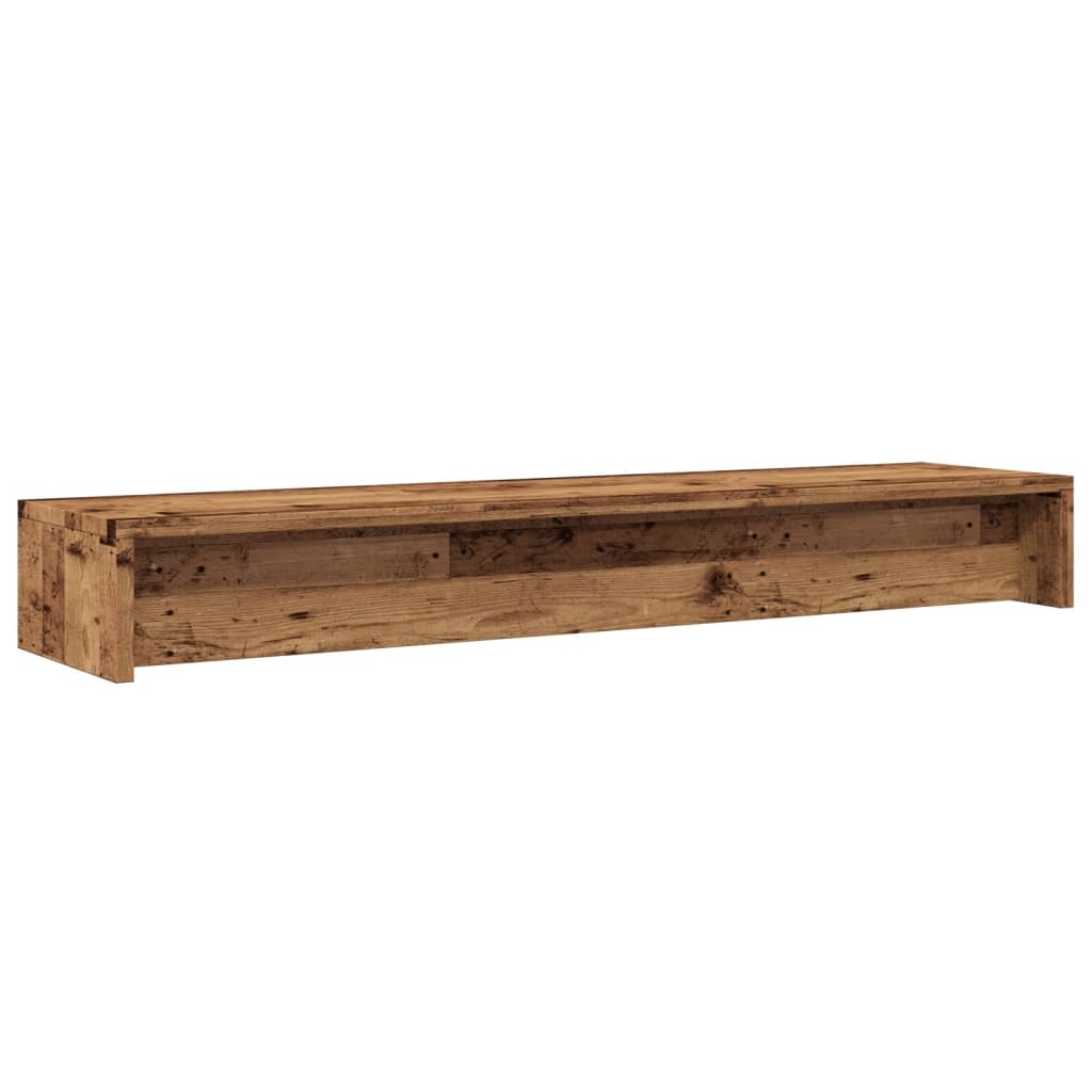 Monitor Stand Reclaimed Wood Look 100x24x13 cm Engineered Wood
