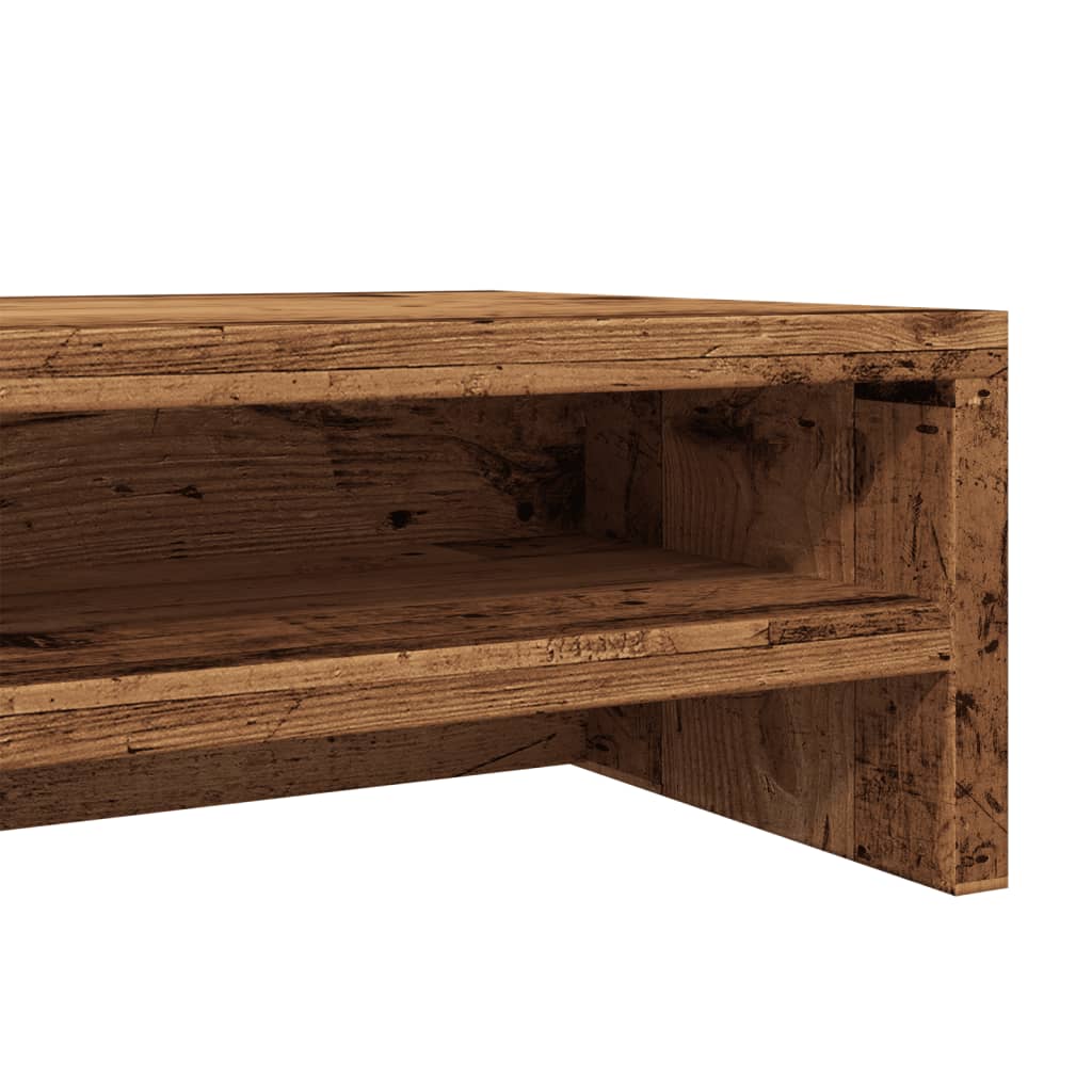 Monitor Stand Reclaimed Wood Look 100x24x13 cm Engineered Wood