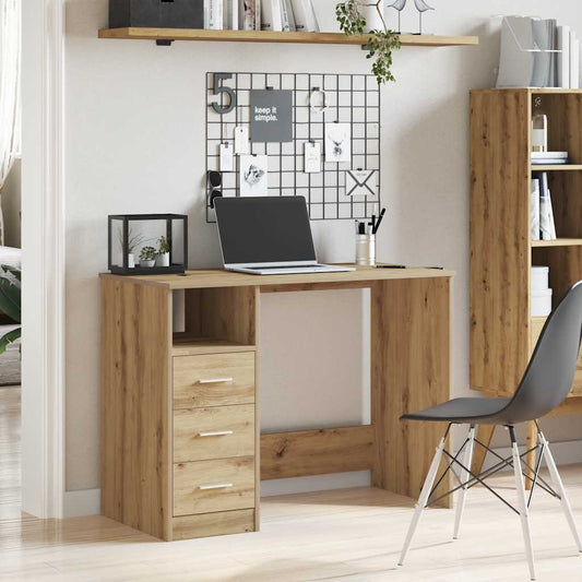 Bureau chêne Artisan 102x50x76 cm bois d'ingénierie