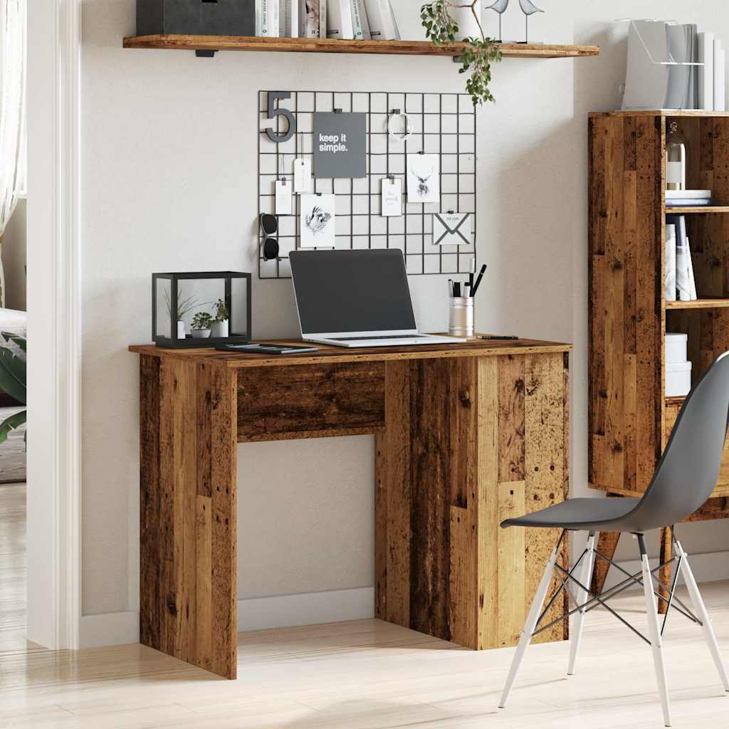 Desk reclaimed wood look 100x55x75 cm wood material
