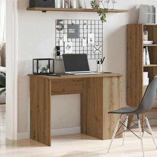 Bureau chêne artisan 100x55x75 cm Bois d'ingénierie