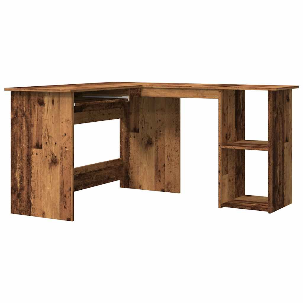 Corner Desk Reclaimed Wood Look 120x140x75 cm Engineered Wood