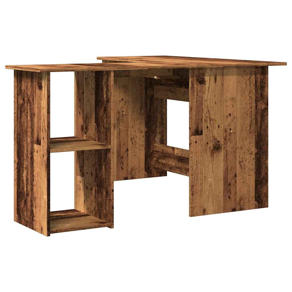 Corner Desk Reclaimed Wood Look 120x140x75 cm Engineered Wood
