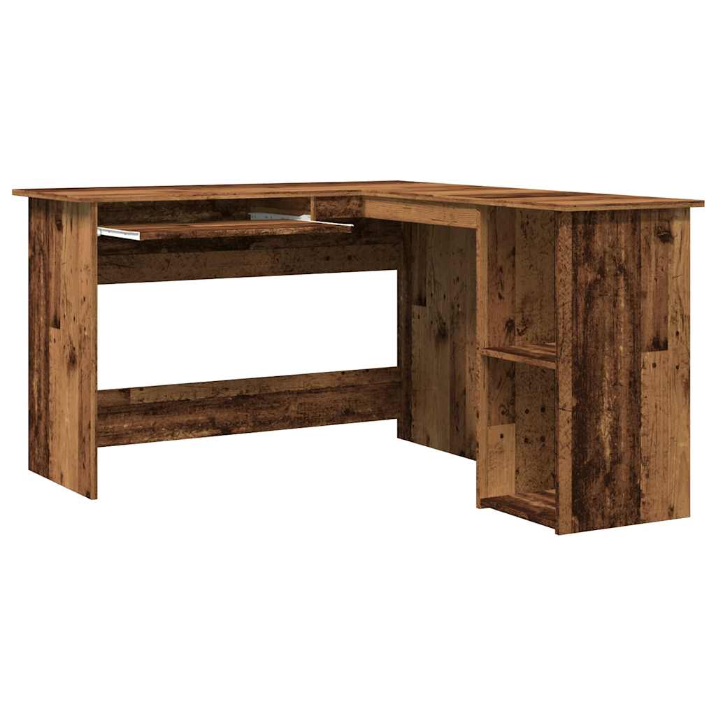 Corner Desk Reclaimed Wood Look 120x140x75 cm Engineered Wood