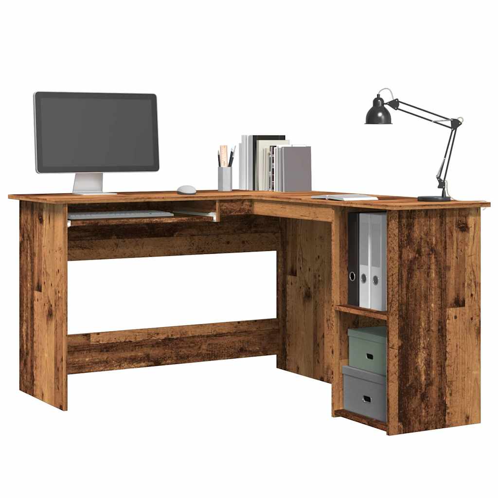 Corner Desk Reclaimed Wood Look 120x140x75 cm Engineered Wood