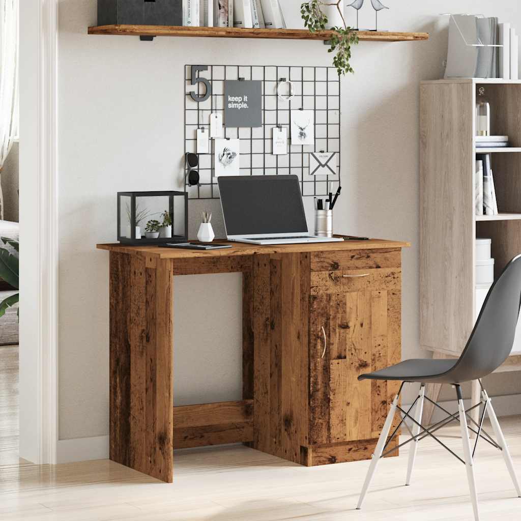 Desk Reclaimed Wood Look 100x50x76 cm Engineered Wood