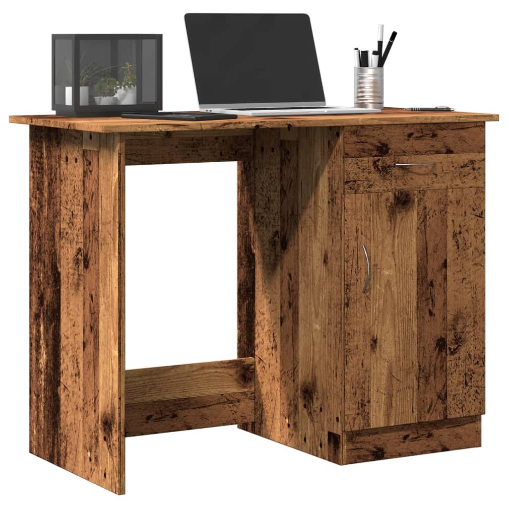 Desk Reclaimed Wood Look 100x50x76 cm Engineered Wood