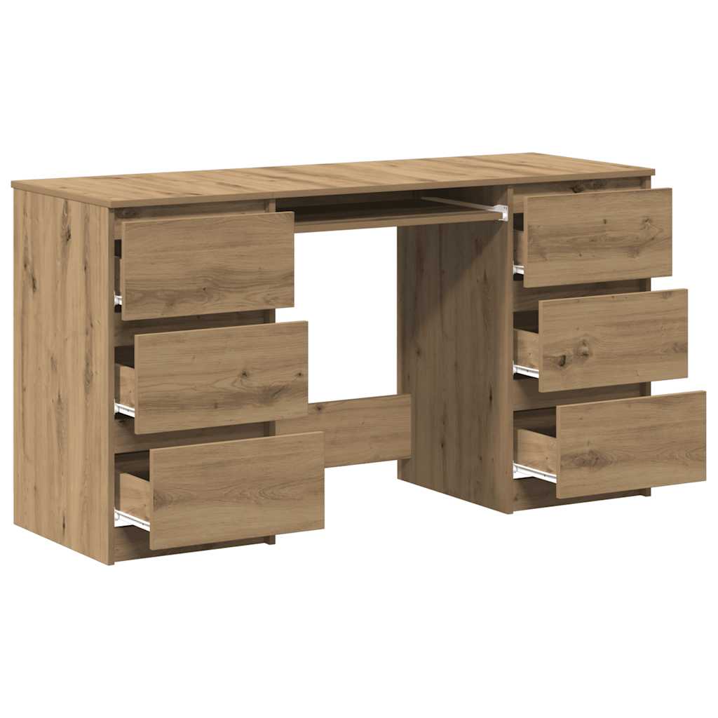 Schreibtisch Artisan-Eiche 140x50x77 cm Holzwerkstoff