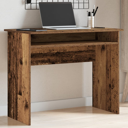Bureau aspect vieux bois 90x50x74 cm Panneau de particules