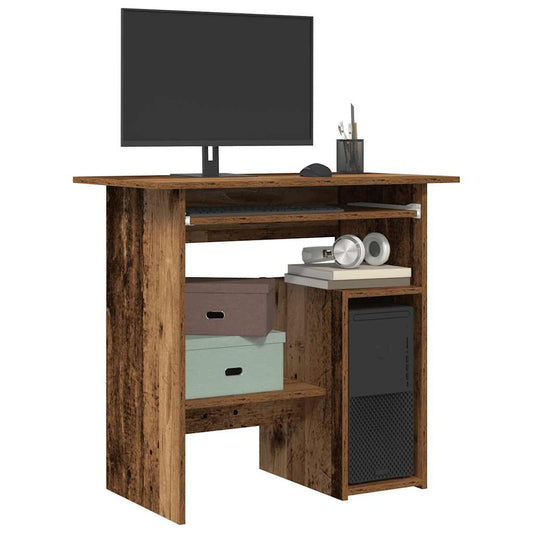 Bureau aspect vieux bois 80x45x74 cm en panneau de particules