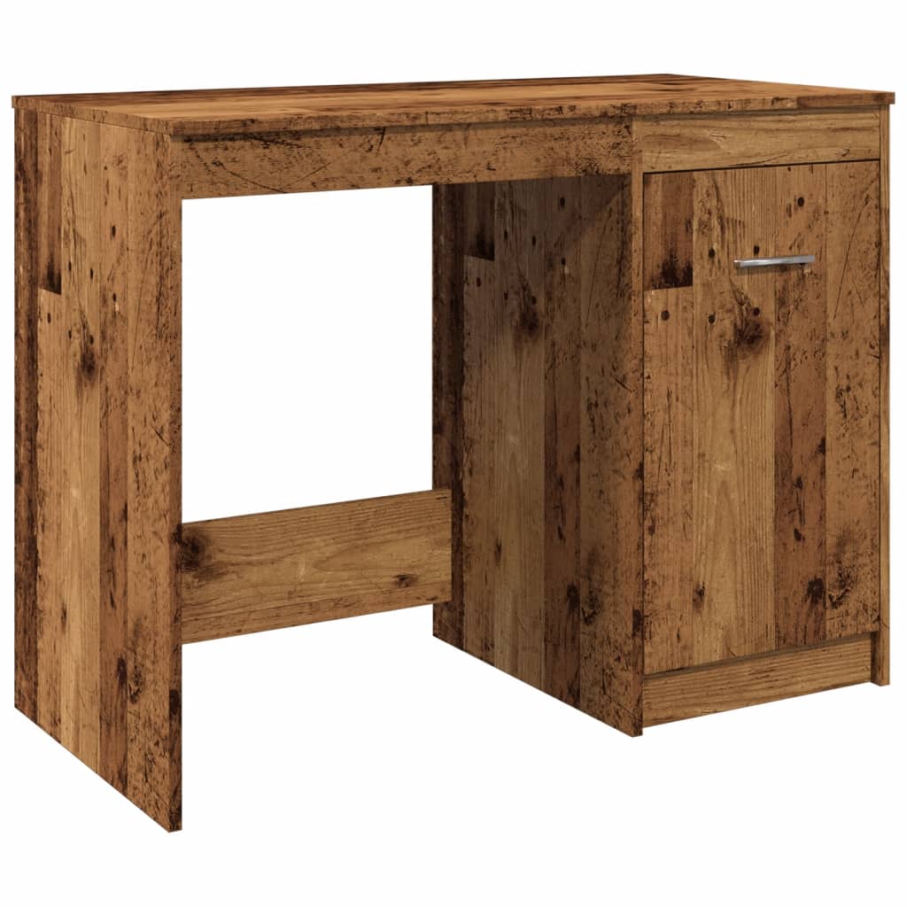 Desk, reclaimed wood look, 100x50x76 cm, engineered wood